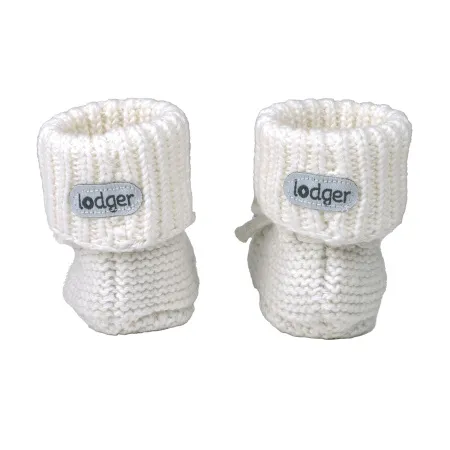 Lodger Knit Slofjes - 0-6 mnd - Cloud Dancer