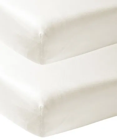 Meyco Hoeslaken - 2 stuks - 40 x 80/90 cm - Jersey - Offwhite