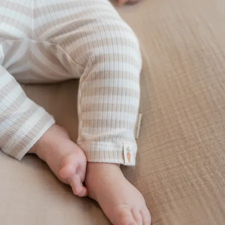 Little Dutch Stripe Hose – Sand / Weiß