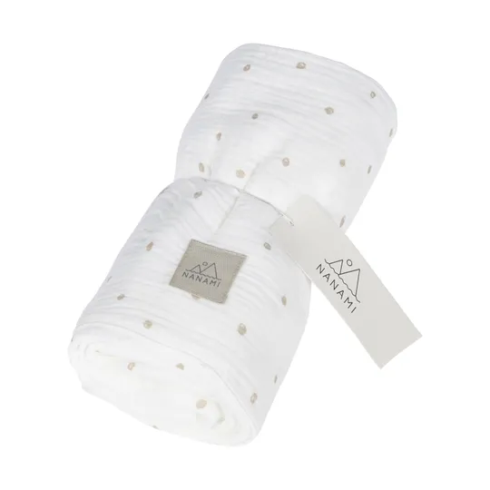 Nanami Swaddle - 135x100 cm - Off-White Stipje