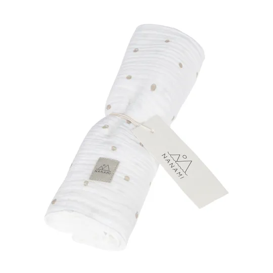 Nanami Luierdoek - 60x60 cm - Off-White Stipje