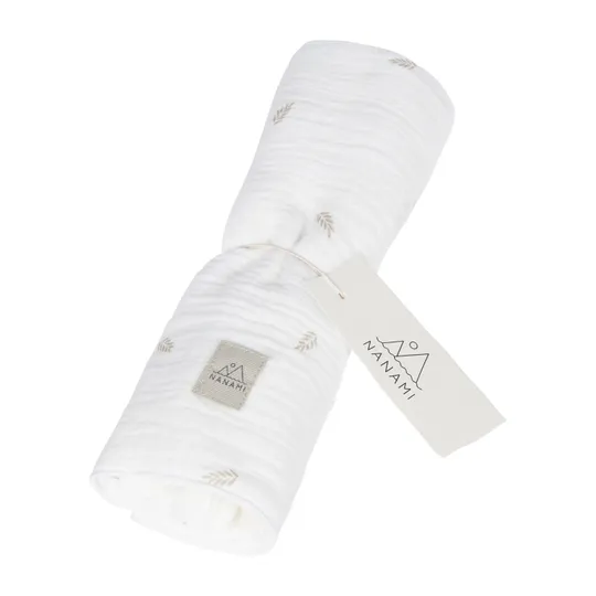 Nanami Hydrofiel doek- 60 x 60 cm - Off-White Leaf