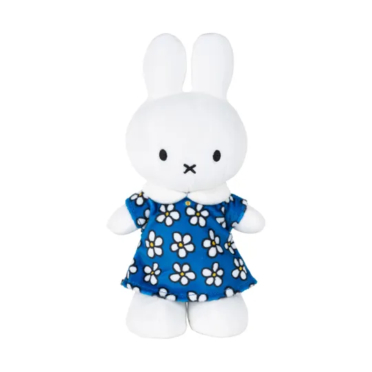 Miffy Kuscheltier Blau Blumenkleid - 24 cm