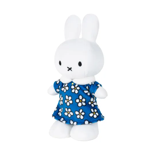 Miffy Kuscheltier Blau Blumenkleid - 24 cm