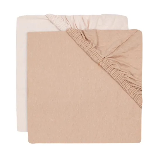 Jollein Spannbettlaken - Jersey - Blush/Wild Rose - 2 Stück