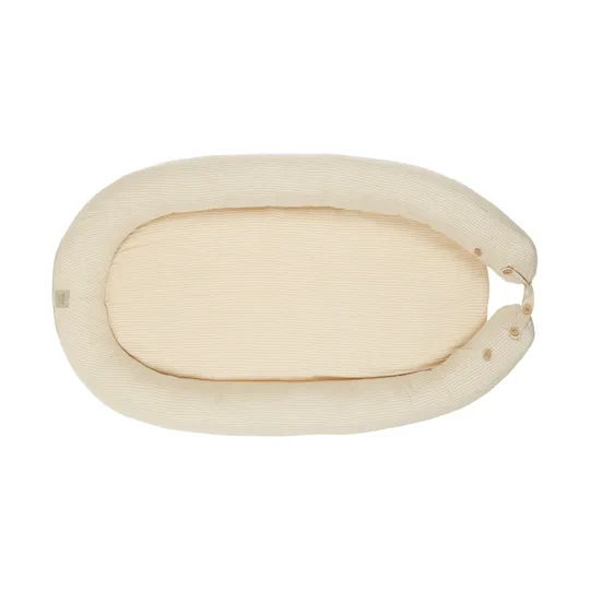 Nanami Babynestchen - Mousseline Stripe - Sand