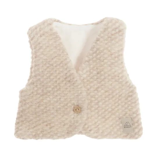 Nanami Bodywarmer – Größe 50–56 – Wollvlies – Beige