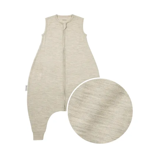 Meyco Baby Slaapzak Jumper - Studio - Merinowol Sand Melange - 104 cm