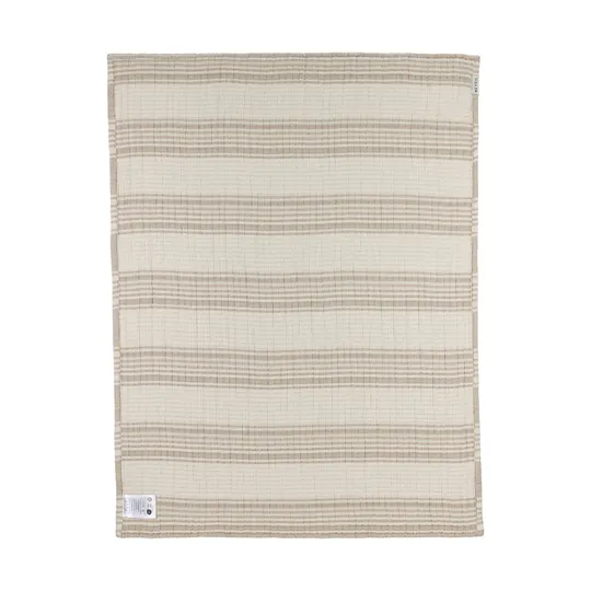 Meyco Ledikantdeken - Hydrofiel Jacquard Stripe - Sand - 100x150 cm
