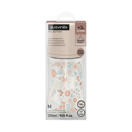 Suavinex Wonderland SX Pro Fles - Medium Flow - 270ml - Roze