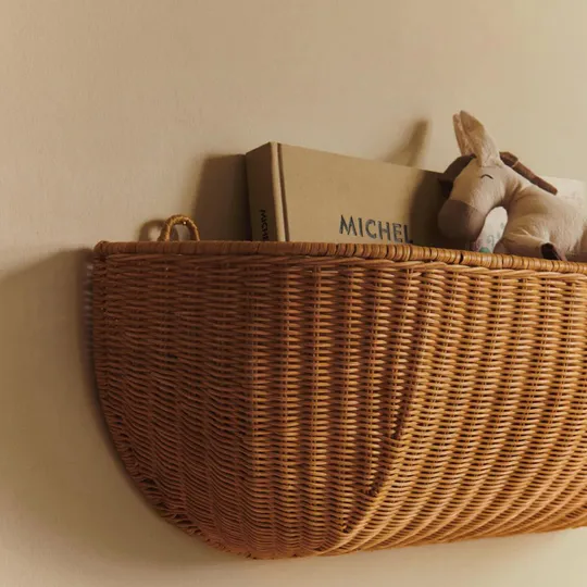 Ferm Living Geflochtener Wandorganizer - Natural - 75x25 cm