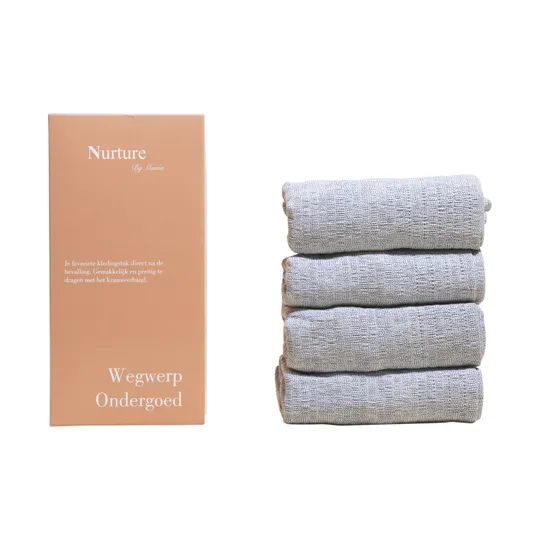 Nurture by Mama Einwegunterwäsche – 4er-Pack – Grau