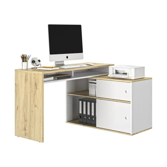 Diagone Modula Modularer Schreibtisch - Handgefertigte Eiche
