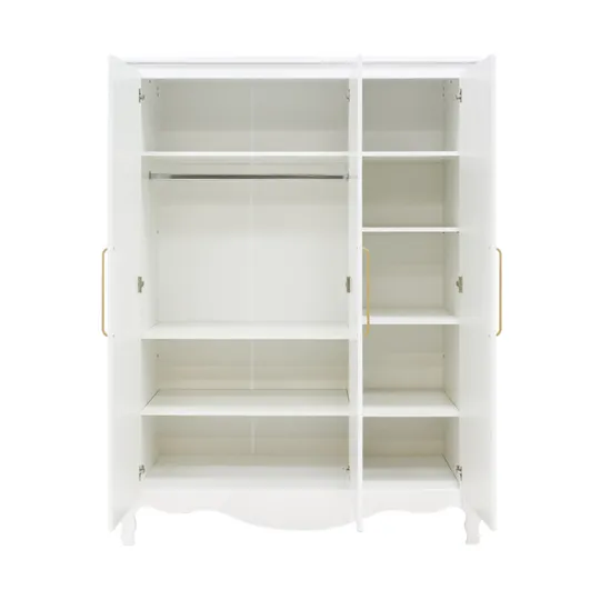 Bopita Elena Tienerkamer - Wit | Bed 120x200 + Nachtkastje + Bureau + 3-Deurs kast