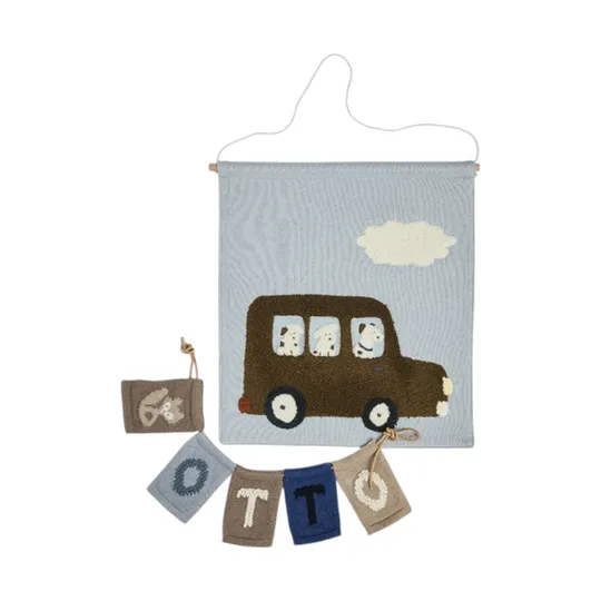 Smallstuff Wanddecoratie - Dogs Driving - 37x33 cm