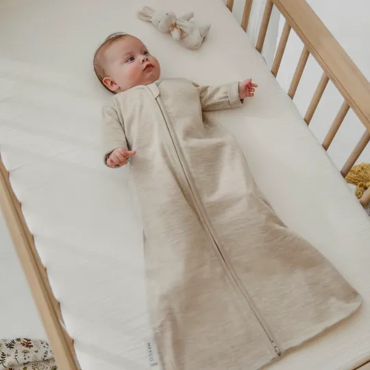Meyco Baby Slaapzak - Studio - 90 cm - Merinowol - Sand Melange