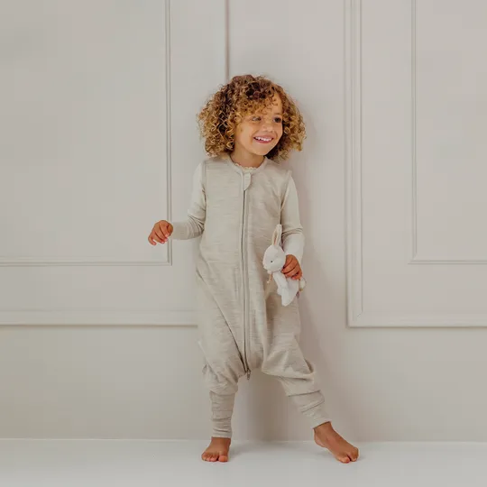 Meyco Baby Slaapzak Jumper - Studio - Merinowol Sand Melange - 104 cm