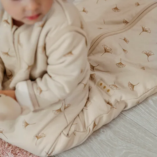 Meyco Slaapzak 4-Seizoenen Deluxe - One Size - Jersey - Ginkgo - Soft Sand