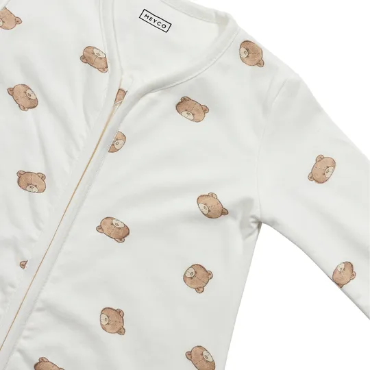 Meyco Bear Slaapzak met vaste mouw rond - 70 cm - Jersey