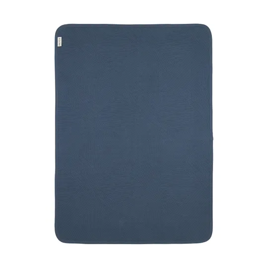 Meyco Gebreide Jacquard Flannel Deken - 100x150 cm - Pure Indigo