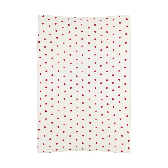Meyco Wickelauflagenbezug Print - Jersey - Sweet Heart - White/Red - 50 x 70 cm