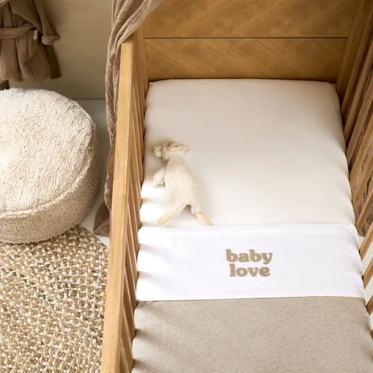 Meyco Baby Love Wiegenlaken - 75 x 100 cm - Sand Melange