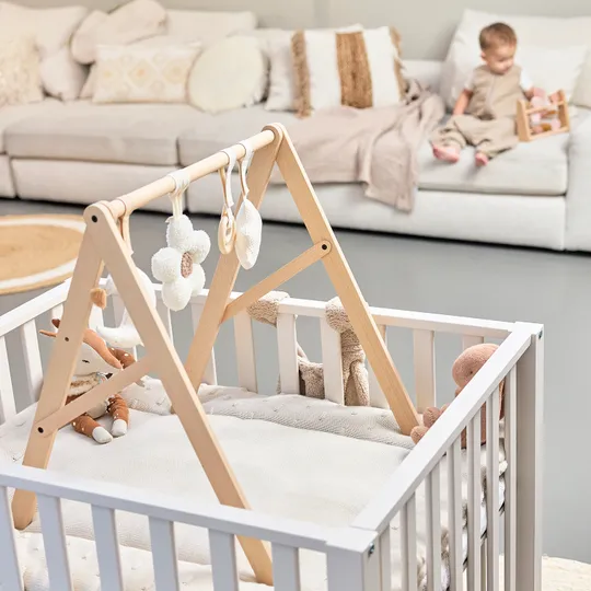 Meyco Baby Knots Boxkleed - 77 x 97 cm - Soft Sand 