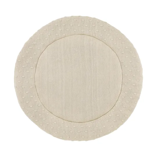 Meyco Baby Laufstallteppich - Knots - Rund ⌀95 cm - Soft Sand