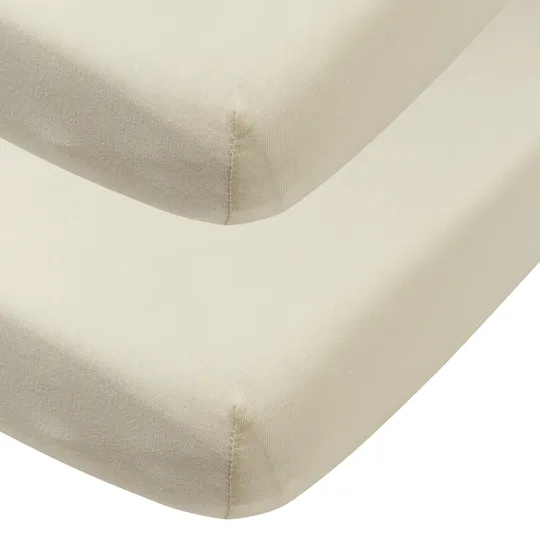 Meyco Baby Uni Spannbettlaken Wiege - 2 Stück - 40 x 80/90 cm - Jersey