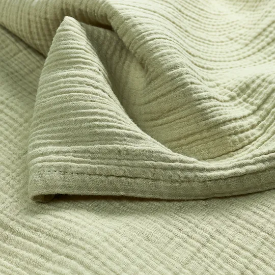 Meyco Baby Hydrophiles Bettlaken – Uni – Soft Olive– 100 x 150 cm