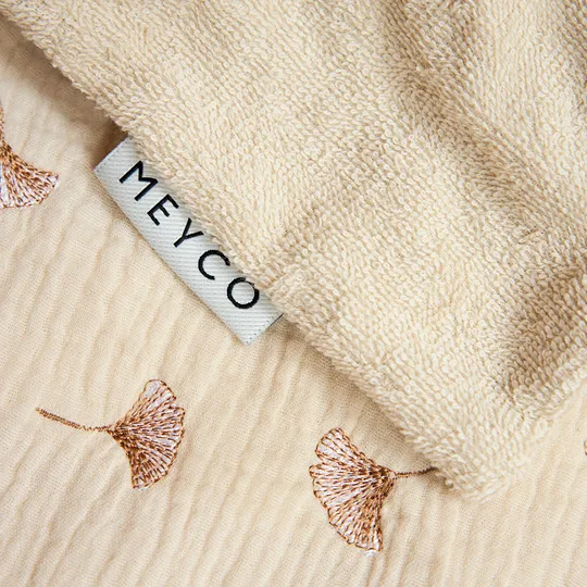 Meyco Baby Babydecke - Gingko - 75 x 100 cm - Pre-Washed Hydrophil - Soft Sand