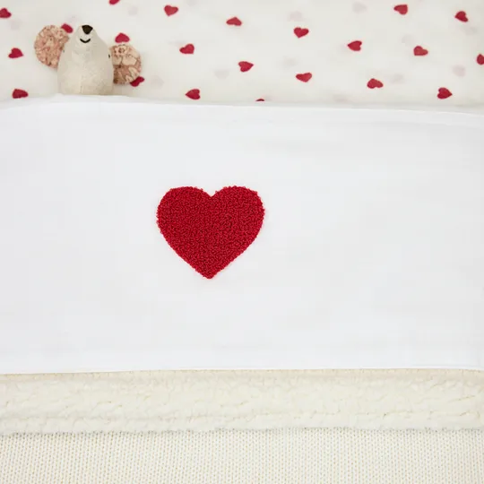 Meyco Sweet Heart Wiegenlaken - 75 x 100 cm - Rot