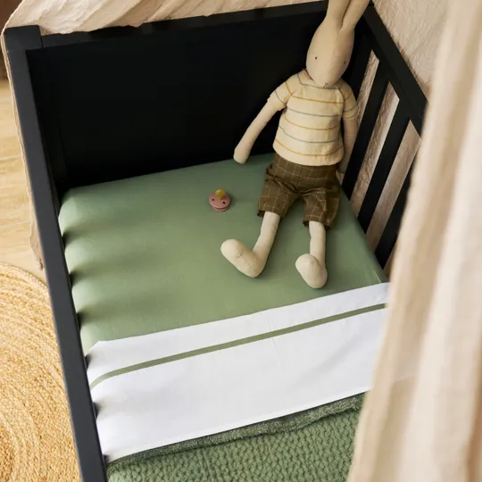 Meyco Uni Spannbettlaken Juniorbett - 2 Stück - 70 x 140/150 cm - Olive Green