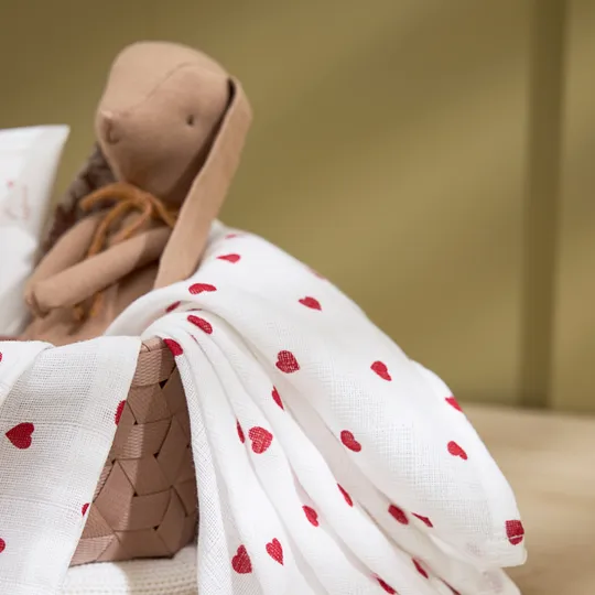 Meyco Sweet Heart Hydrofiele Washandjes - 3-Pack - Red