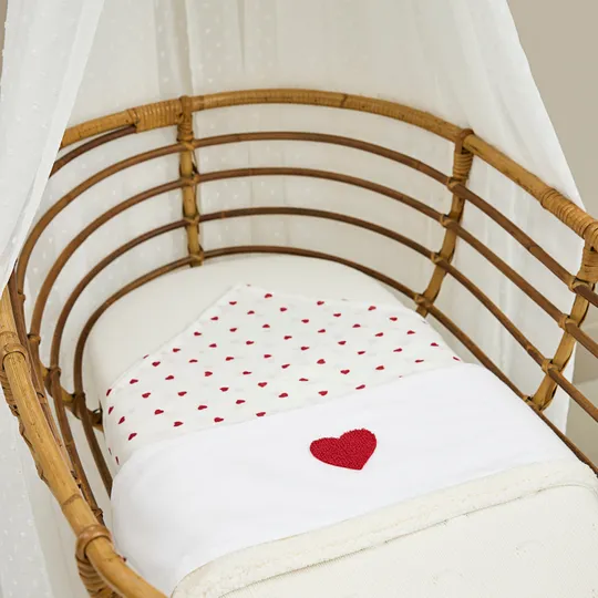 Meyco Baby Sweet Heart Hydrofiele Tücher - 70 x 70 cm - 3-Pack - Rot