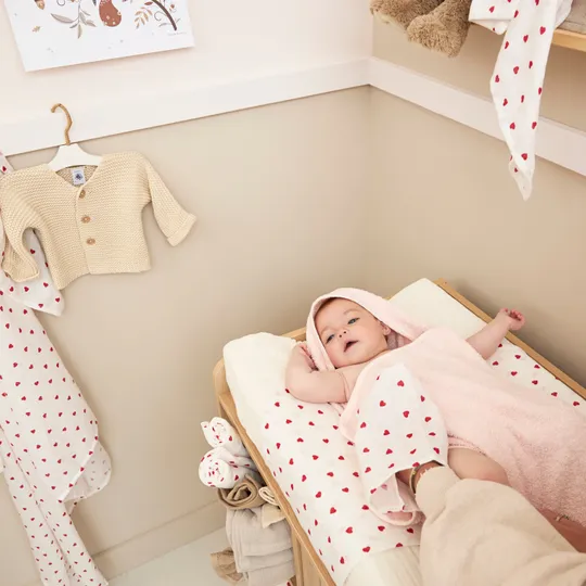 Meyco Sweet Heart Swaddle - 120 x 120 cm - 2-Pack - Rot