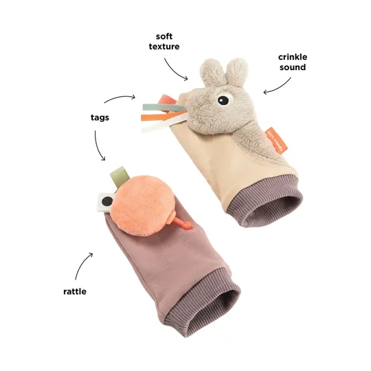 Done By Deer Celebration Socken Mit Rassel - Sand