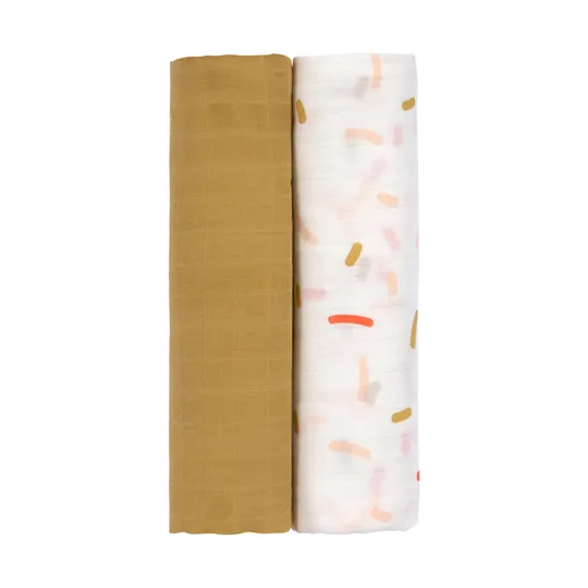 Lässig Heavenly Soft Swaddle XL (2 Stück) - Little Mateys - Spicy Orange