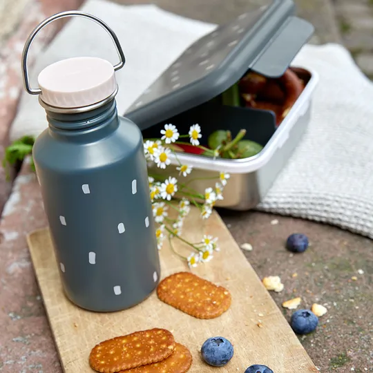 Lässig Lunchbox - Stainless Steel - Happy Prints - Midnight Blue