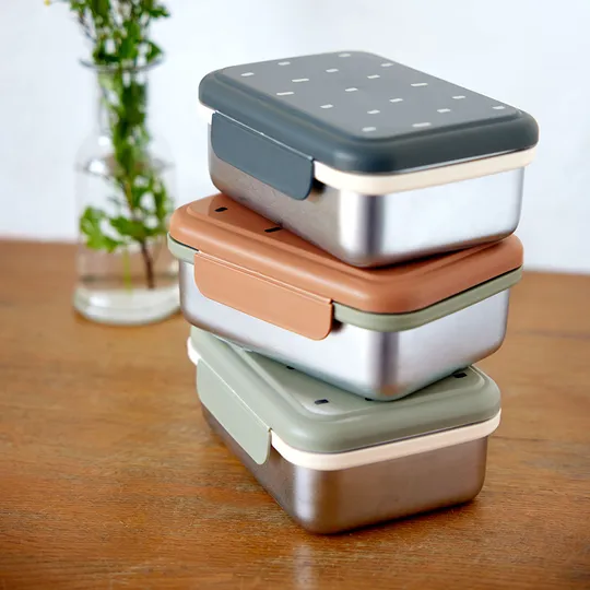 Lässig Lunchbox - Stainless Steel - Happy Prints - Midnight Blue