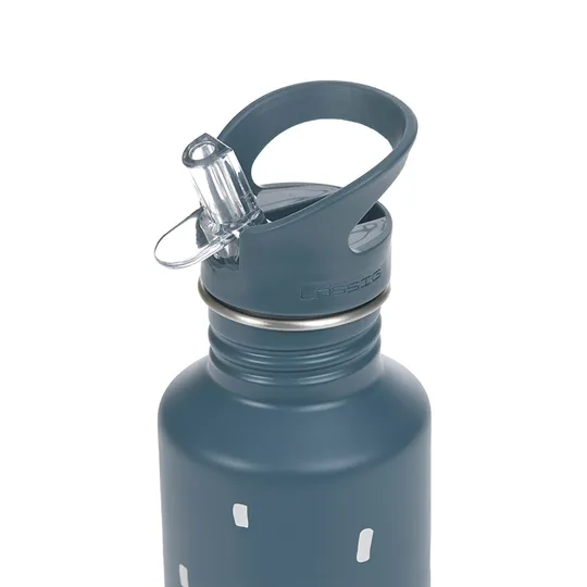 Lässig Trinkflasche - Stainless Steel - Happy Prints - Midnight Blue