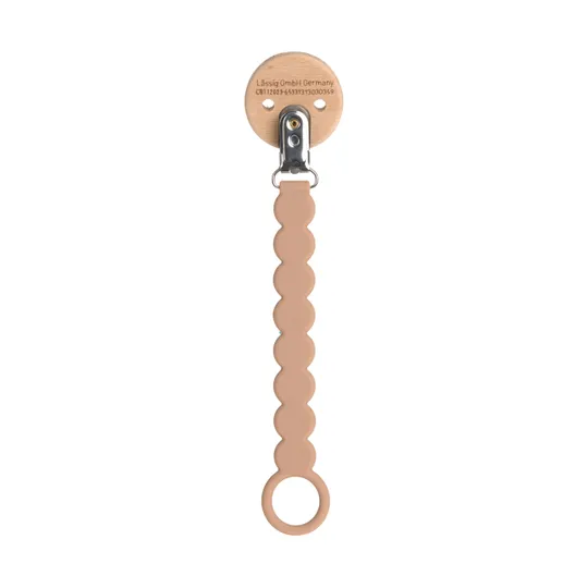 Lässig Tiny Smile Maple Schnullerhalter - Wood / Silikon