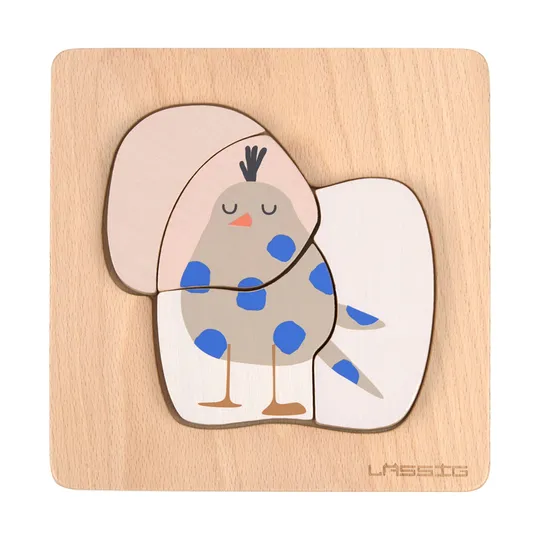 Laessig Puzzle Wood Set 2 pcs Little Mateys Dog/Bird, FSC 100% 13130480010