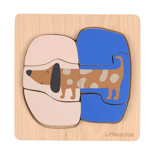 Laessig Puzzle Wood Set 2 pcs Little Mateys Dog/Bird, FSC 100% 13130480010