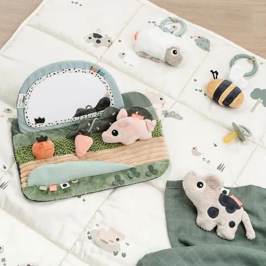 Done By Deer Tiny Farm Sensorisches Bauchzeit Spielzeug - Colour Mix