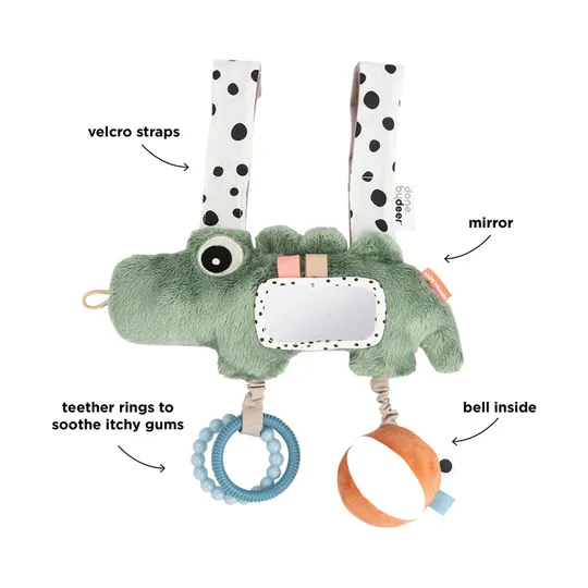 Done By Deer Croco Hängendes Aktivitätenspielzeug - Green