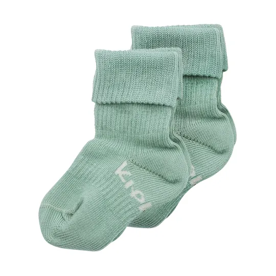 Kipkep Blijf-Sokjes - 2 stuks - 0-6 Mnd - Pale Green
