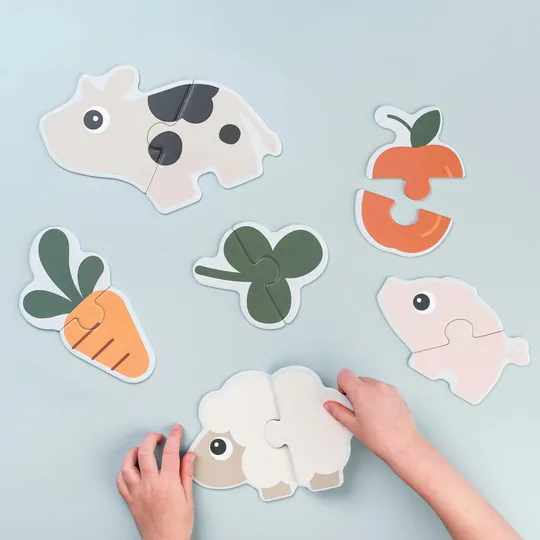 Done By Deer Tiny Farm Erstes Puzzle - Colour Mix