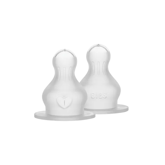 BIBS Flaschensauger Rund - Fast Flow - 2er - Pack - Silicone