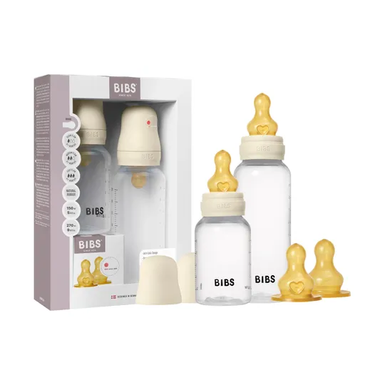 Bibs Grow and Flow Flessenset - 150 ml/270 ml - Latex - Ivory